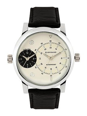Special Collection Men White & Black Dual Dial Watch 60056 DTL