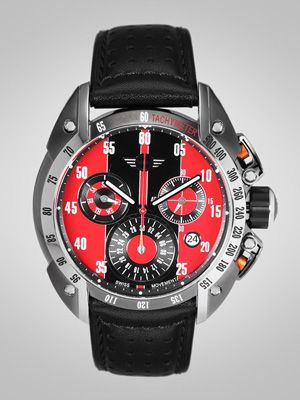 Men Red & Black Swiss Made Multi Function Watch 360501