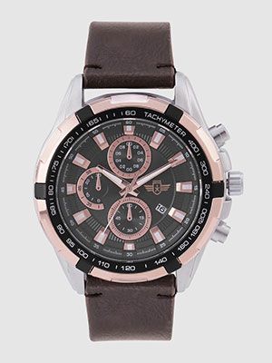 Men Gunmetal-Toned Analogue Watch MFB-PN-WTH-6191G