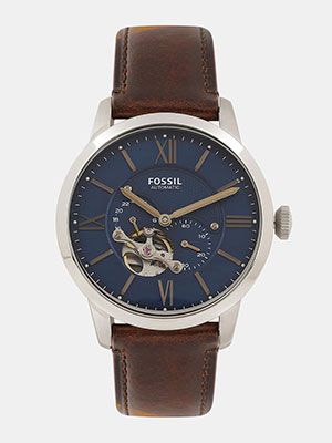 Men Navy Blue Analogue Skeleton Watch ME3110I