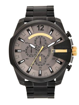 Men Grey & Black Analogue Watch