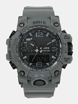 Unisex Grey Analogue and Digital Watch