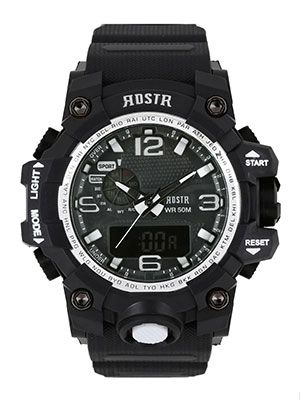 RDSTR Men Charcoal Grey Chronograph Digital & Analogue Watch MFB-PN-WTH1606-B