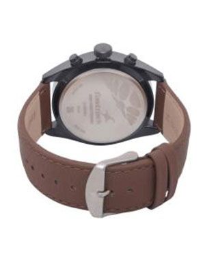 Unisex Black And Brown Analogue Watch