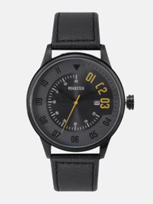 Men Charcoal Grey & Gunmetal-Toned Analogue Watch MFB-PN-LW6147-3