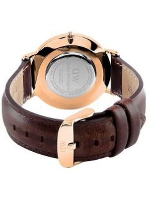 Classic Bristol Men White & Coffee Brown Analogue Watch DW00100009