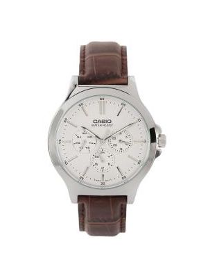 Enticer Men Silver-Toned Multi-Dial Watch MTP-V300L-7AUDF-A1177