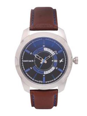 Unisex Black & Blue Analogue Watch 3123SL04