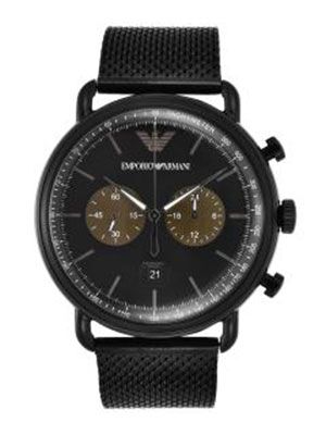 Men Black Analogue Watch AR11142