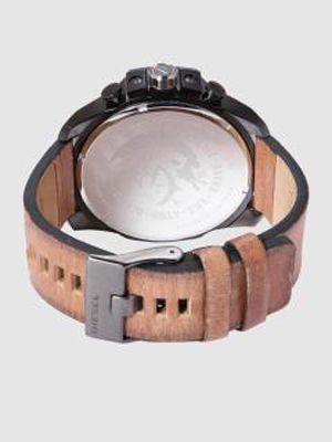 Men Black Factory Serviced Leather Analogue Watch DZ4343