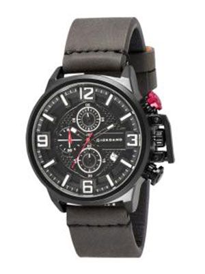Men Black Analogue Leather Watch C1123