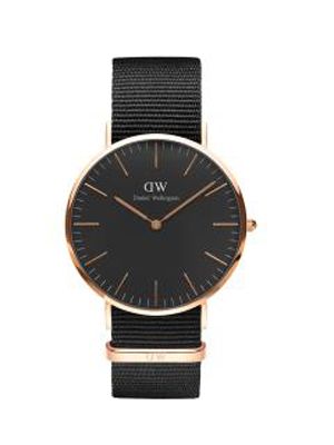 Classic Cornwall Men Black Analogue Watch DW00100148