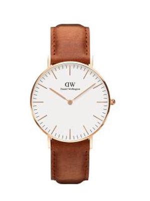 Classic Durham Men Brown & White Analogue Watch DW00100109
