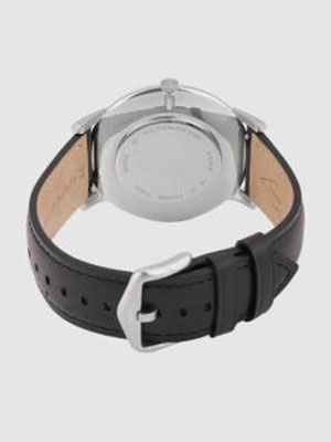 Men Black Leather Analogue Factory Serviced Watch FS5398I_SOR
