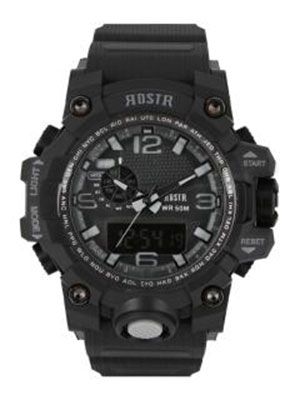 RDSTR Men Charcoal Grey Chronograph Analogue & Digital Watch MFB-PN-WTH1606-A
