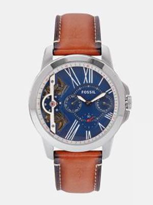 Men Blue Genuine Leather Analogue Watch ME1161_FSS