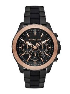 Men Black & Rose Gold Analogue Watch