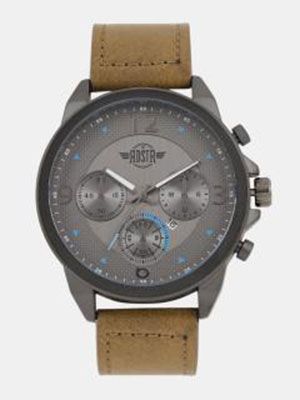 Men Gunmetal-Toned Analogue Watch