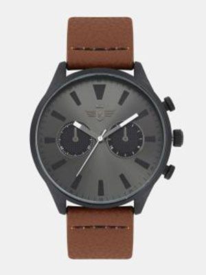 Unisex Gunmetal-Toned Analogue Watch
