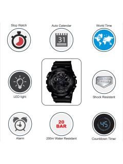 G-SHOCK Men Black Dial Camouflage Watch GA-100CF-1ADR - G520