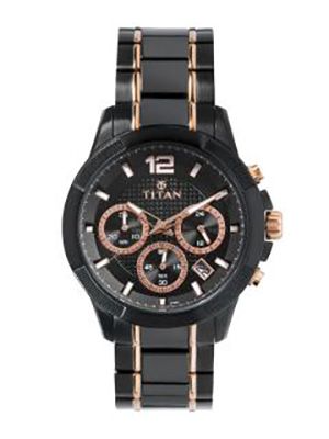 Men Black Analogue Watch 90090KD02