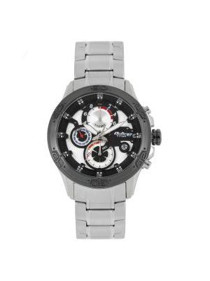 Octane Men Silver-Toned Dial Chronograph Watch 90047KM01J