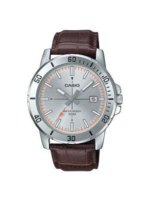 Men Silver-Toned & Brown Analogue Watch A1739