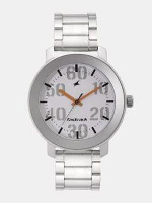 Men White Analogue Watch NK3121SM01