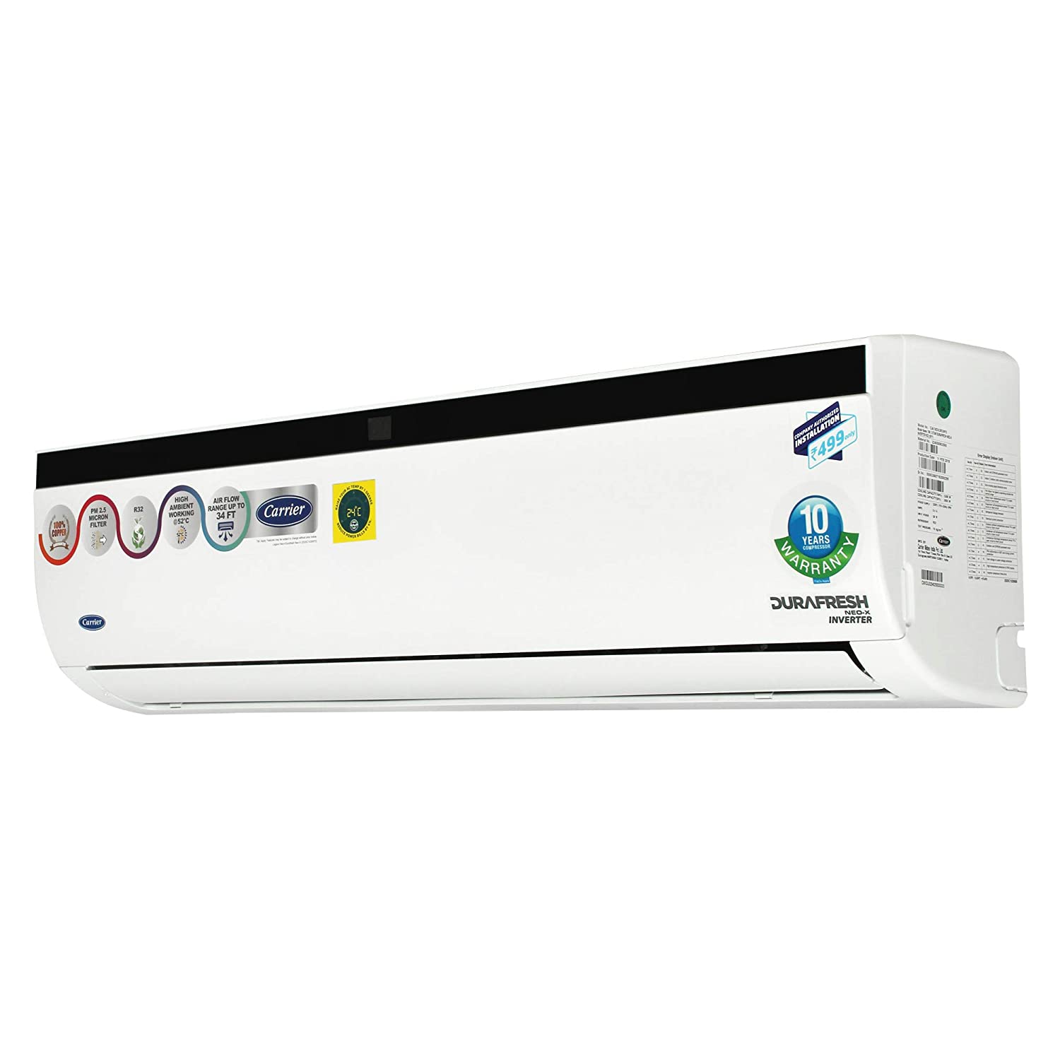 Durafresh Neo-X CAI18DN3R39F0 1.5 Ton 3 Star Inverter Split AC