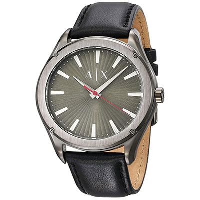 Men Green Patterened Analogue Watch AX2806