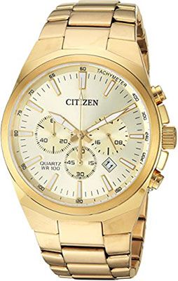 Golden Chronograph Watch