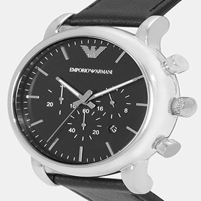 Men Black Analogue Watch AR1828_SOR