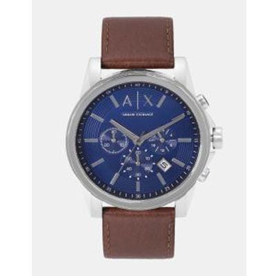 Men Blue Analogue Chronograph Watch AX2501I_SOR