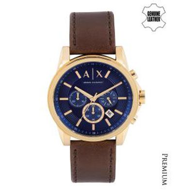 Men Navy Dial Chronograph Watch AX2508