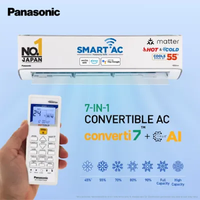 CS/CU-EZ24BKYFM 2.0 Ton 3 Star Hot & Cold Inverter Smart Split Air Conditioner