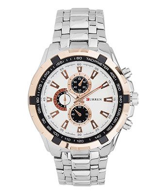 Silver Metal Analog Watch