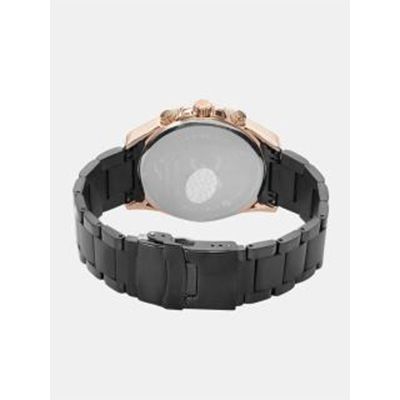Exclusive Men Black & Silver-Toned Analogue Watch DK11946-3