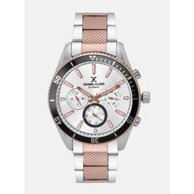 Men Silver-Toned Analogue Watch DK12134-3