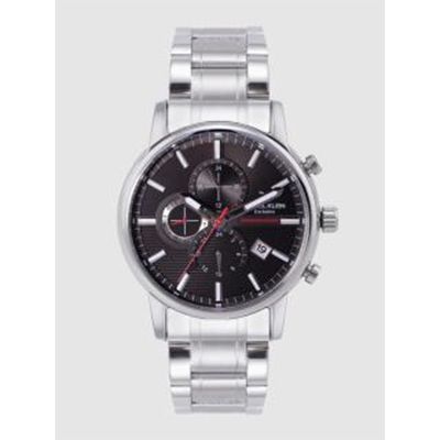 Men Black Textured Analogue Watch DK12213-3