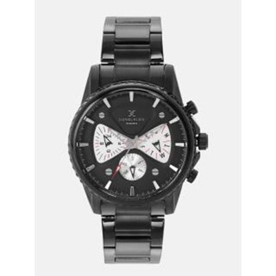 Men Black & White Colourblocked Analogue Watch DK12123-5