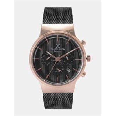 Exclusive Men Black Analogue Watch DK11958-6