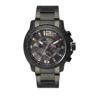 Exclusive Men Gunmetal-Toned Multifunction Dial Watch DK11150-5