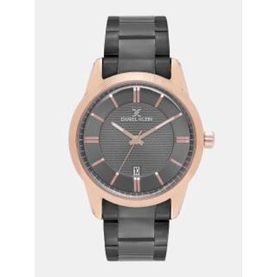 Men Charcoal Grey Analogue Watch DK12014