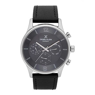 Exclusive Men Gunmetal-Toned Multi-Function Watch DK11739-4