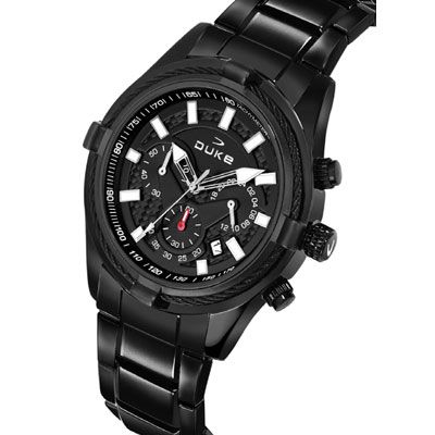 Men Black Analogue Chronograph Watch DK4005CRM02C