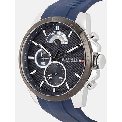 Men Blue Textured Analogue Watch TH1791350W
