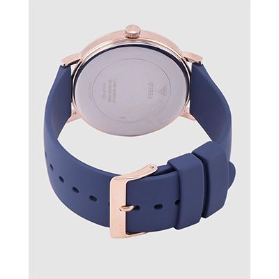 Men Navy Blue Diamond-Studded Analogue Watch W1264G3