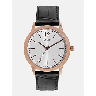 Men Off-White Dial Watch W0922G6