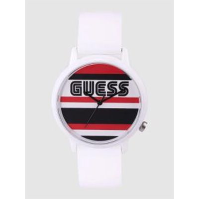 Unisex White & Black Printed Analogue Watch V1028M1