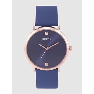 Men Navy Blue Diamond-Studded Analogue Watch W1264G3